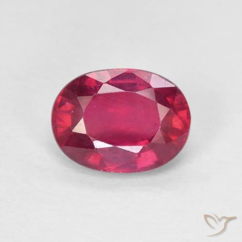 1.78ct Naturale Rosso tendente al rosa Rubino, Ovale, VS