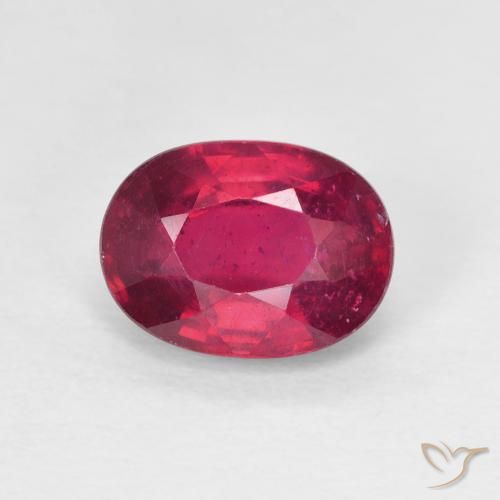 1.99ct Naturale Medium Dark-Red Rubino, Ovale, VS