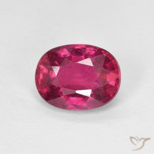 Rubino Rosso tendente al rosa naturale da 1.73 ct, Ovale, VS