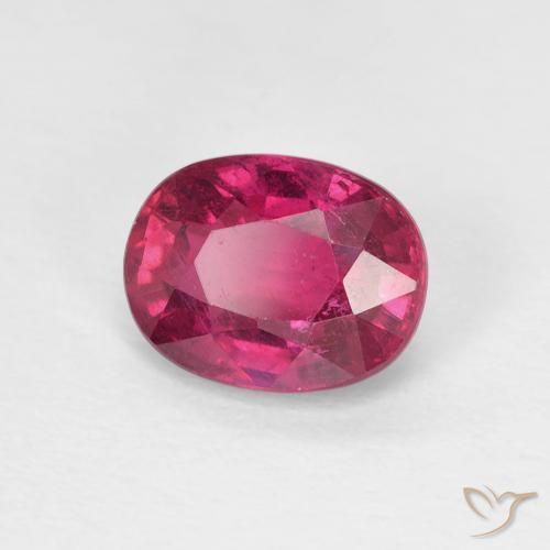 Rubino Rosso tendente al rosa naturale da 1.73 ct, Ovale, VS