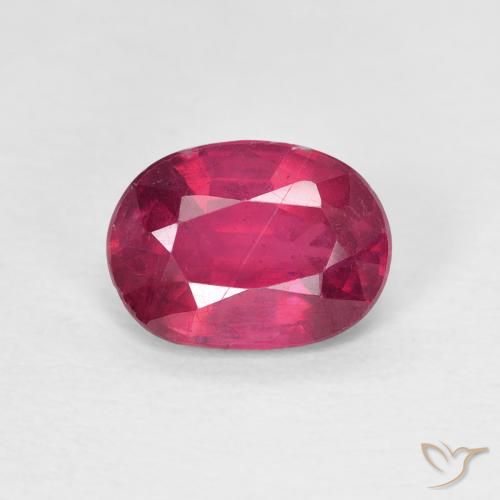 1.58ct Naturale Rosa rossastro intenso Rubino, Ovale, VS