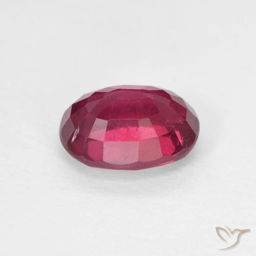 Rubino Rosa rossastro intenso naturale da 1.78 ct, Ovale, VS