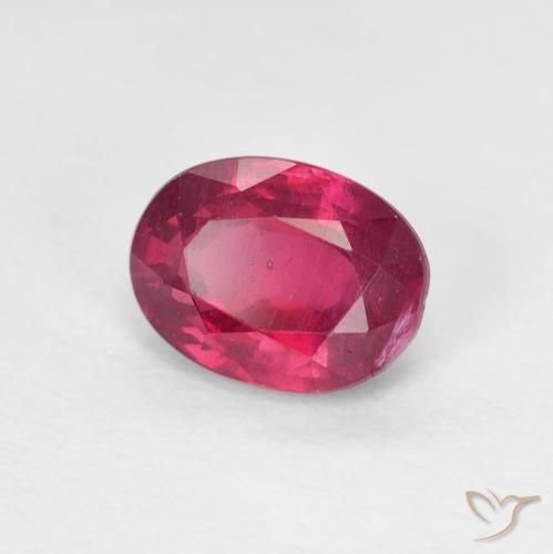 Rubino Medium Dark-Red naturale da 1.89 ct, Ovale, VS