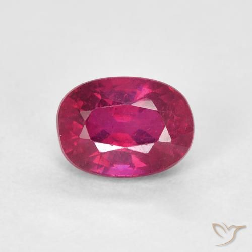 1.29ct Naturale Rosso chiaro Rubino, Ovale, VS