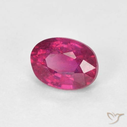 Rubino Rosso chiaro naturale da 1.24 ct, Ovale, VS