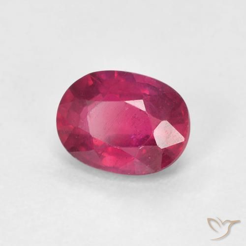 Rubino Rosso chiaro naturale da 1.14 ct, Ovale, VS
