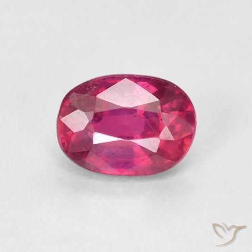 1.18ct Naturale Rosso chiaro Rubino, Ovale, VS