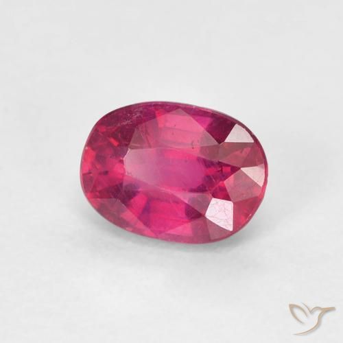 Rubino Rosso chiaro naturale da 1.18 ct, Ovale, VS
