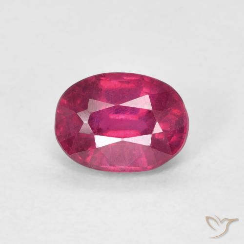 1.16ct Naturale Rosso chiaro Rubino, Ovale, VS