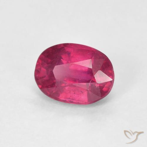 Rubino Rosso chiaro naturale da 1.16 ct, Ovale, VS