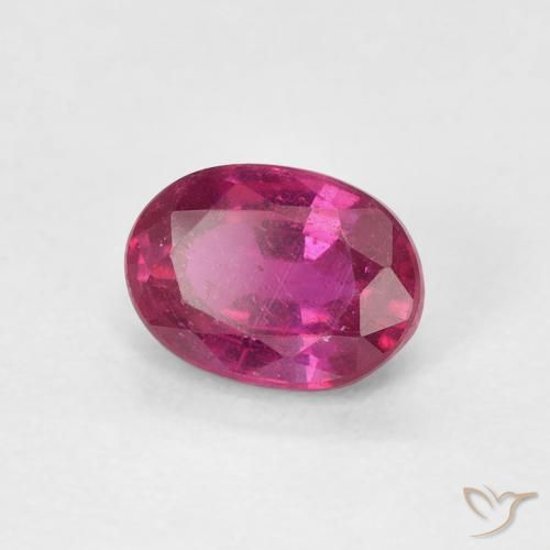 Rubino Rosso chiaro naturale da 1.20 ct, Ovale, VS