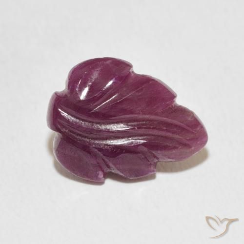 3.28ct Naturale Medium Dark-Purple Rubino, Taglio a fantasia, Opaco