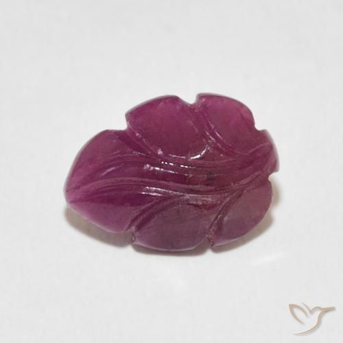Rubino Viola rossastro naturale da 2.37 ct, Taglio a fantasia, Opaco