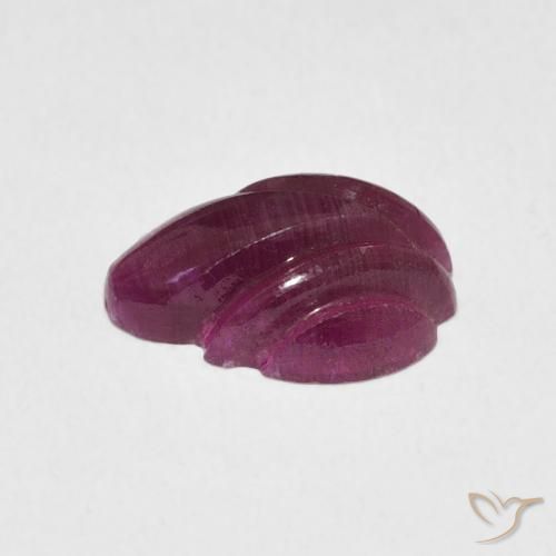 Rubino Viola medio naturale da 2.88 ct, Taglio a fantasia, Opaco