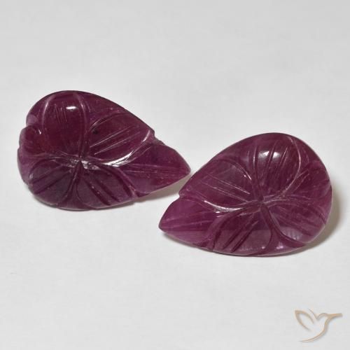 14.04ctw Naturale Rosso lampone Rubino, Taglio a fiore, Opaco