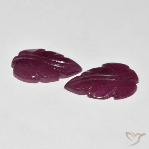 Gemme di Rubino Medium Dark-Purple naturale da 6.13 ct, Taglio a fantasia, Opaco