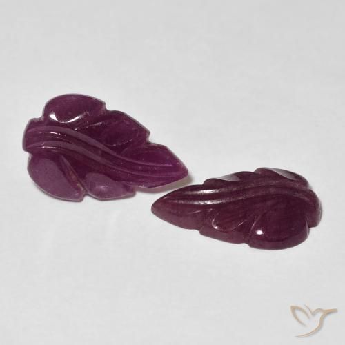 Gemme di Rubino Medium Dark-Purple naturale da 3.95 ct, Taglio a fantasia, Opaco