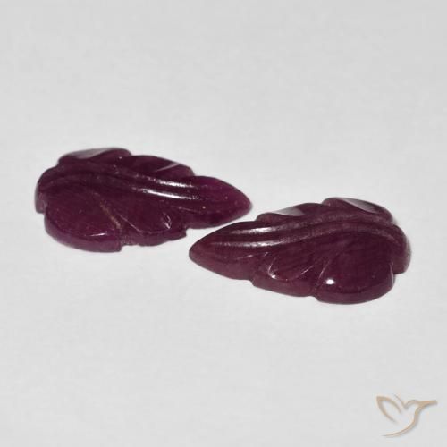 Gemme di Rubino Medium Dark-Purple naturale da 3.95 ct, Taglio a fantasia, Opaco
