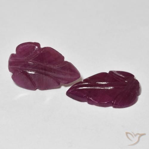 Gemme di Rubino Medium Dark-Purple naturale da 7.08 ct, Taglio a fantasia, Opaco