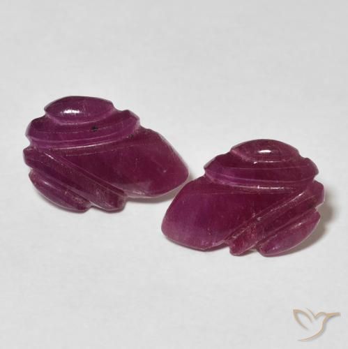 3.20ctw Naturale Medium Dark-Purple Rubino, Taglio a fantasia, Opaco