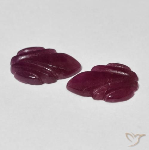 Gemme di Rubino Medium Dark-Purple naturale da 3.20 ct, Taglio a fantasia, Opaco