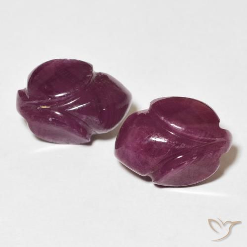 7.42ctw Naturale Rosso lampone Rubino, Taglio a fiore, Opaco