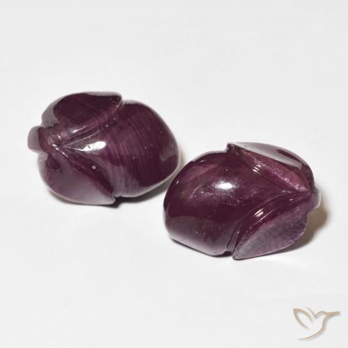 19.48ctw Naturale Rosso scuro Rubino, Taglio a fiore, Opaco