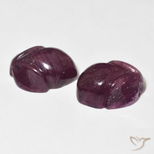 Gemme di Rubino Rosso scuro naturale da 19.48 ct, Taglio a fiore, Opaco
