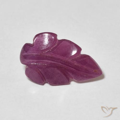 Rubino Viola scuro naturale da 1.65 ct, Taglio a fantasia, Opaco