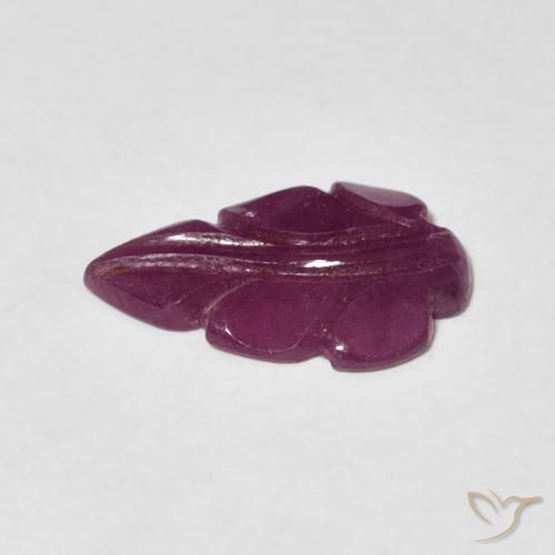 Rubino Viola scuro naturale da 1.65 ct, Taglio a fantasia, Opaco