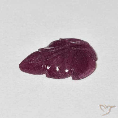 Rubino Viola scuro naturale da 3.21 ct, Taglio a fantasia, Opaco