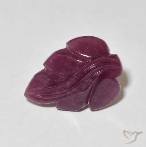 4.64ct Naturale Medium Dark-Purple Rubino, Taglio a fantasia, Opaco