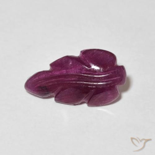 1.35ct Naturale Viola rossastro Rubino, Taglio a fantasia, Opaco, Photo A