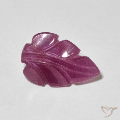 Rubino Viola rossastro naturale da 1.66 ct, Taglio a fantasia, Opaco