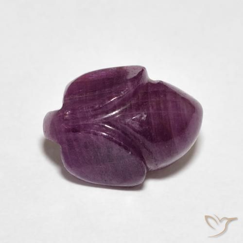Rubino Medium Dark-Purple naturale da 4.58 ct, Taglio a fiore, Opaco
