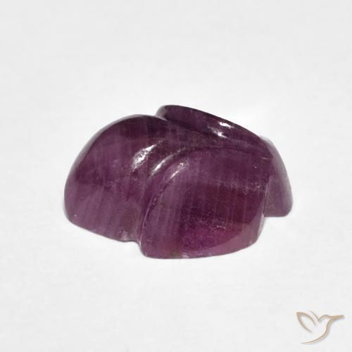 Rubino Medium Dark-Purple naturale da 4.58 ct, Taglio a fiore, Opaco