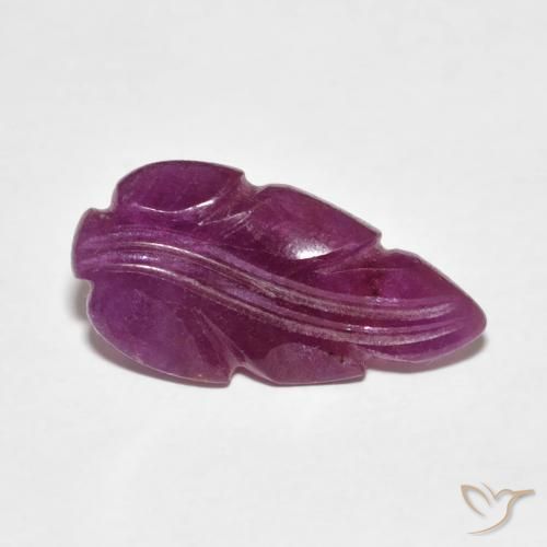 Rubino sangria viola naturale da 3.23 ct, Taglio a fantasia, Opaco