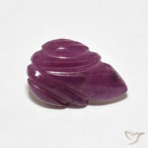3.19ct Naturale Medium Dark-Purple Rubino, Taglio a fantasia, Opaco