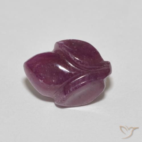 3.10ct Naturale Rosso viola Rubino, Taglio a fiore, Opaco