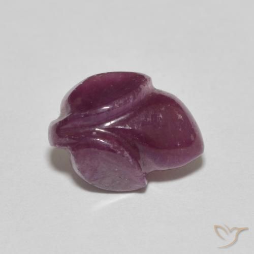 Rubino Rosso viola naturale da 3.10 ct, Taglio a fiore, Opaco