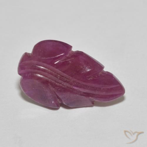 Rubino Viola medio naturale da 4.07 ct, Taglio a fantasia, Opaco