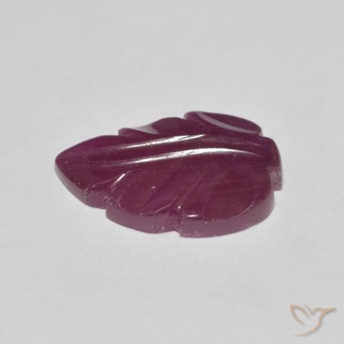 Rubino Viola rossastro naturale da 4.95 ct, Taglio a fantasia, Opaco