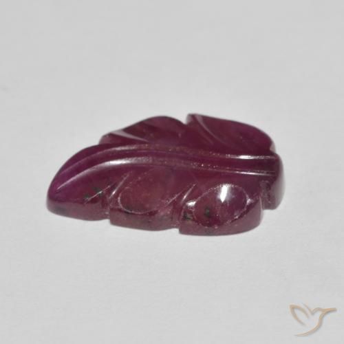 Rubino Viola rossastro naturale da 5.10 ct, Taglio a fantasia, Opaco