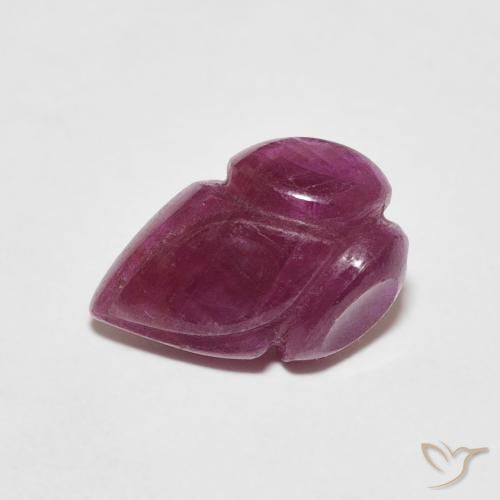 2.30ct Naturale Rosso scuro Rubino, Taglio a fiore, Opaco