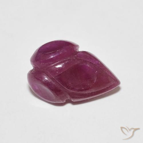 Rubino Rosso scuro naturale da 2.30 ct, Taglio a fiore, Opaco