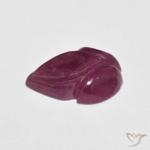 Rubino Rosso scuro naturale da 2.30 ct, Taglio a fiore, Opaco