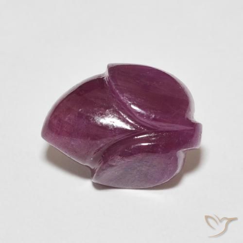 4.90ct Naturale Rosso scuro Rubino, Taglio a fiore, Opaco