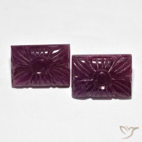 21.58ctw Naturale Rosso scuro Rubino, Taglio a fiore, Opaco