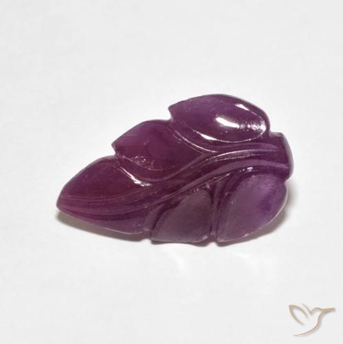 3.39ct Naturale Medium Dark-Purple Rubino, Taglio a fantasia, Opaco