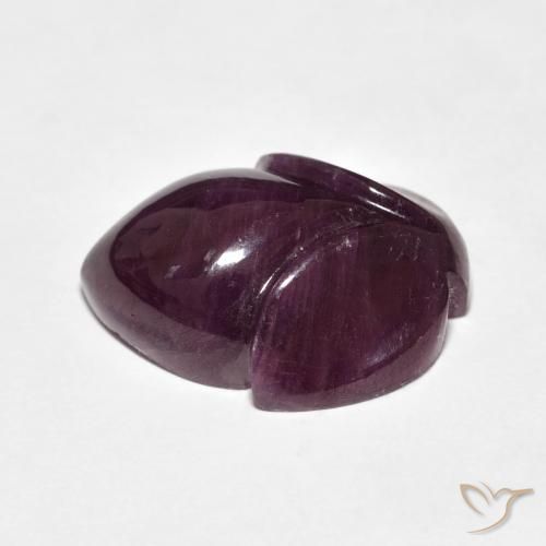Rubino Rosso lampone naturale da 13.39 ct, Taglio a fiore, Opaco
